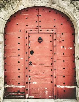 Old castle door Stock Photos