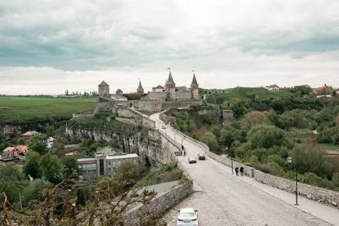 Old castle in Europe view landscape Stock Photos