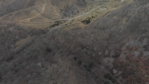 Old castle flyover drone 4K 25FPS Video stock 123861294