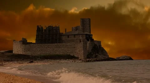 Old castle Stock Footage 24653799