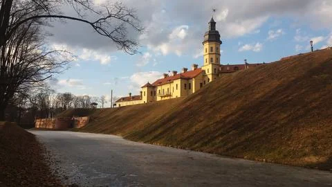 Old castle on a hill Stock Photos