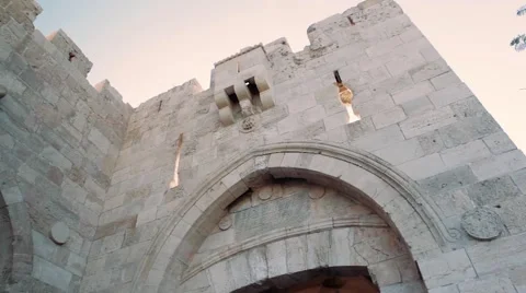 Old castle in Jerusalem Stock Footage 59611433