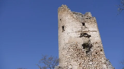 Old castle in the mountains. Stock Footage 88305904