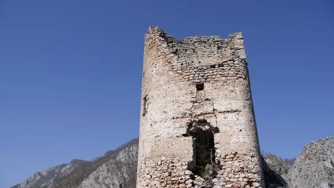 Old castle in the mountains. Stock Footage 88305973