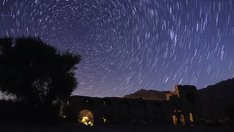 Old castle in the night Stock Footage 137330040