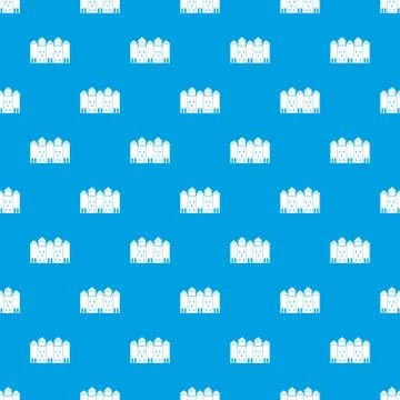 Old castle pattern seamless blue Stock Illustration