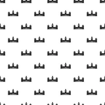 Old castle pattern seamless vector Stock Illustration