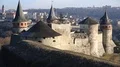 Old castle, stone fortress in Kamianets-Podilskyi city in western Ukraine HD Footage