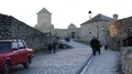 Old castle, stone fortress in Kamianets-Podilskyi city in western Ukraine HD Footage