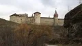 Old castle, stone fortress in Kamianets-Podilskyi city in western Ukraine HD Footage