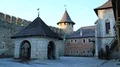 Old castle, stone fortress in Khotyn city, western Ukraine HD Footage
