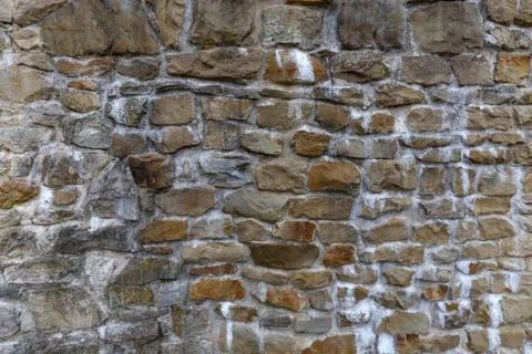 Old castle stone wall Stock Photos