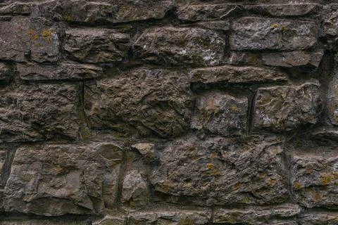 Old castle stone wall texture background texture Stock Photos
