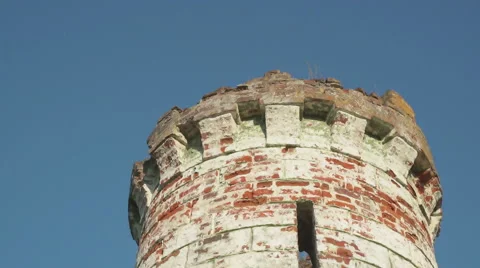 Old castle tower leaned at the gate 動画素材 65279130