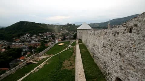 Old castle in Travnik, Bosnia and Herzegovina Stock Footage