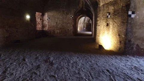 Old castle underground Stock Footage 110313580