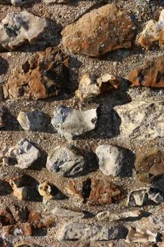 Old castle wall in close up Stock Photos