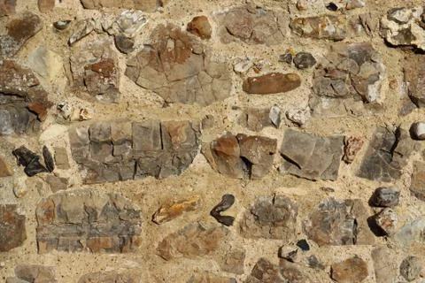 Old castle wall in close up Stock Photos