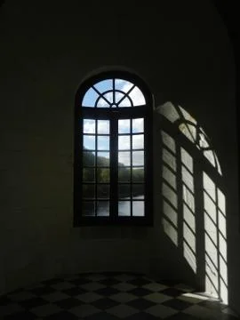 Old castle window and shadow Stock Photos