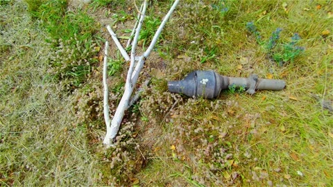 Old Catalytic Converter, Mesh Filter For Recycling Video stock 136760115