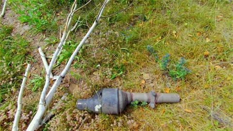 Old Catalytic Converter, Mesh Filter For Recycling Stock Footage 136760122