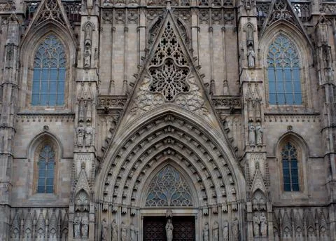 Old cathedral facade. Stock Photos