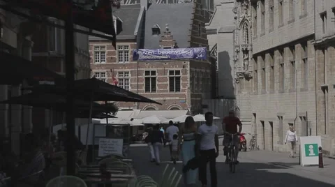 Old cathedral in the old town Stock Footage 42678689