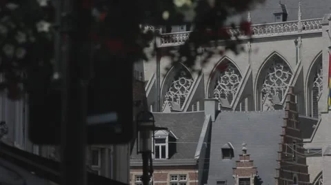 Old cathedral in the old town Stock Footage 42678693