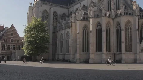 Old cathedral in the old town Stock Footage 42678709