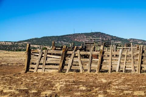An old cattle corral 写真素材