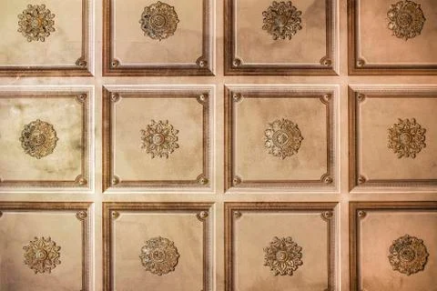 Old ceiling with details Stock Photos
