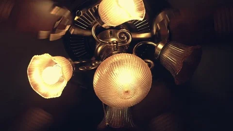 Old Ceiling Fan Stock Footage 79607300