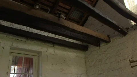 Old ceiling of a ranch house Stock Footage 86775674