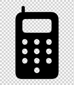 Old cell phone silhouette vector イラスト素材