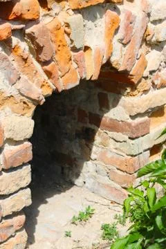 Old cellar window in castle Stock Photos