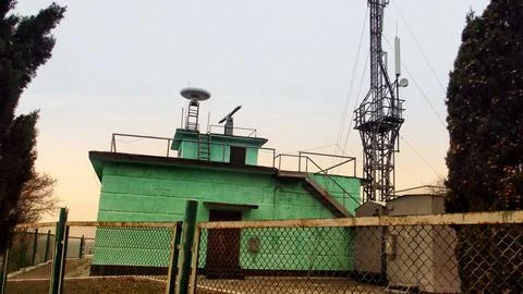 Old cellular base station Stock Photos