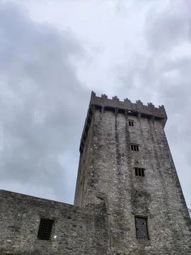 Old celtic castle tower, Blarney castle in Ireland, old ancient celtic fortre Stock Photos