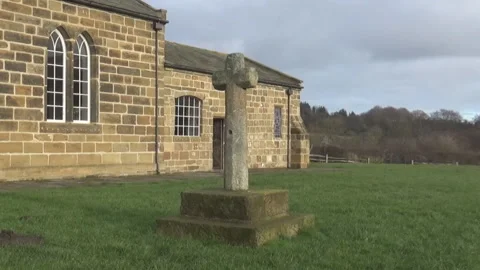 The old celtic cross Stock Footage 86202442