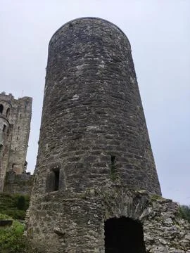 Old celtic tower, Blarney castle in Ireland, ancient architecture background Stock Photos