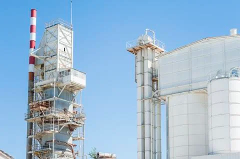 Old cement plant Stock Photos