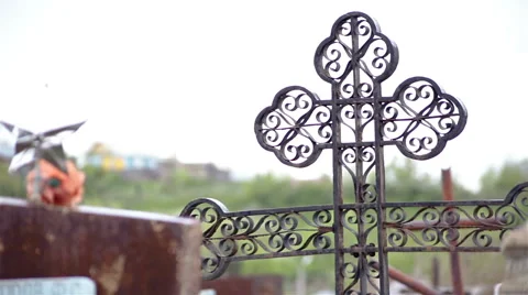 The old cemetery in eastern europe Stock Footage 65291015