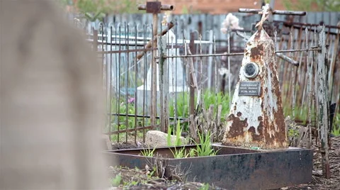 The old cemetery in eastern europe Stock Footage 65291040