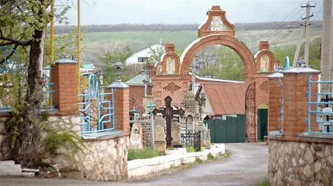 The old cemetery in eastern europe Stock Footage 65291102