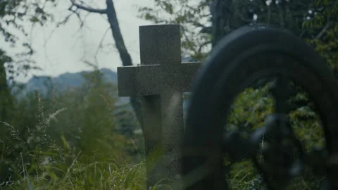 Old Cemetery Stock Footage 285398192