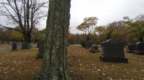 Old Cemetery with graves Stock Footage 44235838