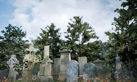 Old cemetery Stock Illustration