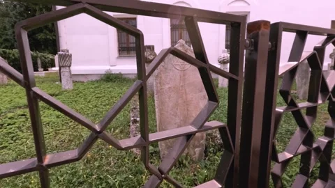 Old cemetery by the mosque Stock Footage 293016511