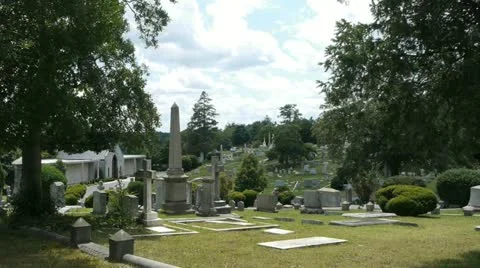 Old cemetery or graveyard Stock Footage 11143324