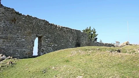 Old century medieval castle under UNESCO protection Stock Footage 70452405