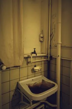 Old ceramic basin Stock Photos